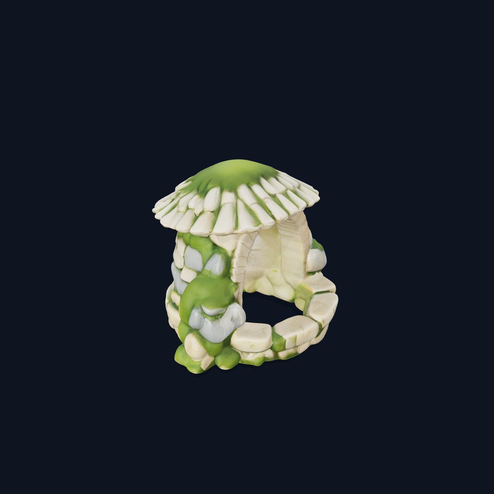 Stone Moss Arch Shelter Model Pack